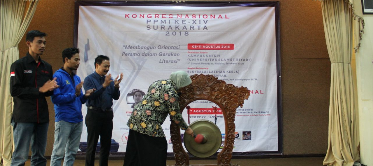 Kongres Nasional PPMI XIV di Surakarta resmi dibuka oleh Kapti Rahayu Kuswanto selaku Rektor UNISRI