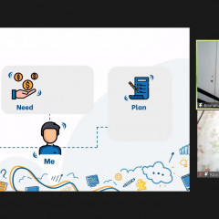 Emmanuella Reika selaku Nusatalent HR Professional saat membuka materi Emmanuella Reika selaku Nusatalent HR Professional saat membuka materi