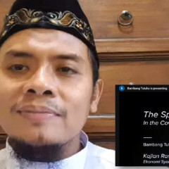 Ustadz Bambang Tutuko menjelaskan materi kajian ramadan serta Online Trial Class Ekonomi Syariah