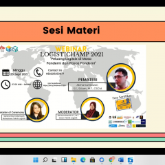 Potret berlangsungnya kegiatan Webinar Logistichamp 2021 Potret berlangsungnya kegiatan Webinar Logistichamp 2021