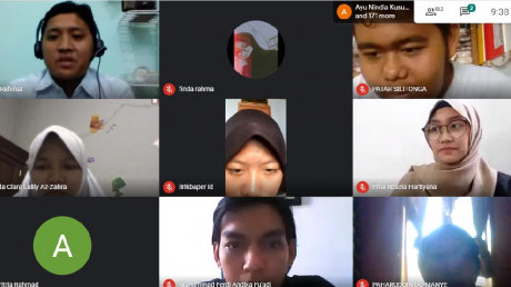 Potret virtual peserta program belajar bareng UISI di hari kedua bersama Departemen Teknik Kimia