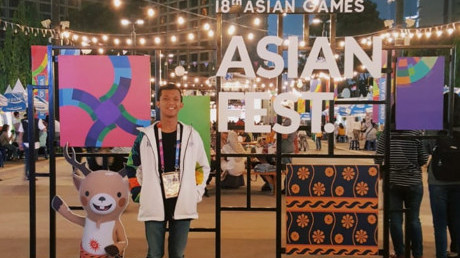 Triadi Setiawan, berpose di salah satu both ASIAN GAMES 2018 Triadi Setiawan, berpose di salah satu both ASIAN GAMES 2018