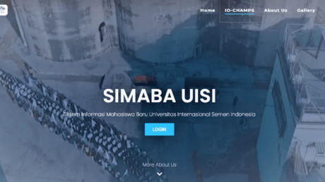 Tampilan awal dari portal web  Tampilan awal dari portal web