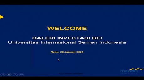 Pembukaan materi  basic technical analysis saham oleh GIBEI UISI dan Mandiri Sekuritas Pembukaan materi  basic technical analysis saham oleh GIBEI UISI dan Mandiri Sekuritas