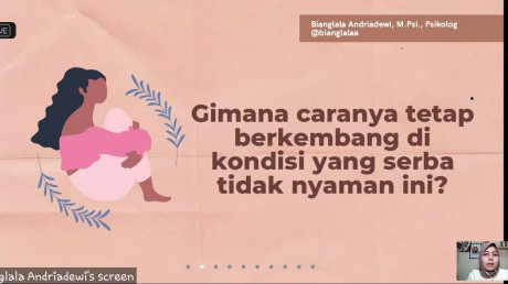 Webinar EM Week mengenai materi pengembangan potensi diri. Foto: tangkapan layar. Webinar EM Week mengenai materi pengembangan potensi diri. Foto: tangkapan layar.