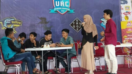 Keseruan peserta dalam babak penyisihan merebutkan gelar juara pada URC 2019