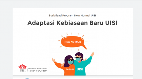 Beradaptasi adalah hal yang dilakukan oleh UISI dalam menghadapi era New Normal Beradaptasi adalah hal yang dilakukan oleh UISI dalam menghadapi era New Normal