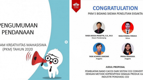 Ucapan selamat kepada salah satu tim yang berhasil lolos pendanaan PKM 5 bidang tahun 2020 Ucapan selamat kepada salah satu tim yang berhasil lolos pendanaan PKM 5 bidang tahun 2020