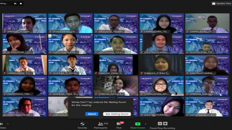 Pelaksanaan IO-CHAMPS 2020 hari pertama secara online diikuti dengan semangat oleh segenap Mahasiswa Pelaksanaan IO-CHAMPS 2020 hari pertama secara online diikuti dengan semangat oleh segenap Mahasiswa